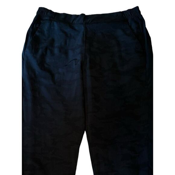 Athleta Pants Womens 16 Black Camo Brooklyn Textured Lined Jogger Sweatpants - Picture 2 of 7